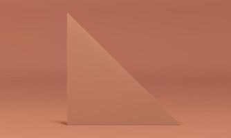 Beige 3d wall triangle neutral background for interior design presentation element realistic vector