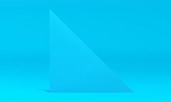 3d triangle wall modern blue angular decor element for interior presentation design realistic vector