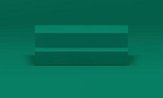 Green 3d staircase podium modern display with steps interior decor minimalist element vector