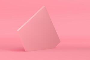 Pink 3d pentagonal wall modern elegant showcase background for product presentation vector