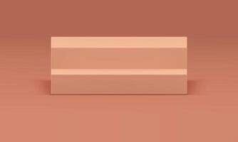 Beige staircase podium 3d neutral platform stage showroom studio background realistic vector