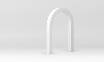 3d neutral showcase empty studio display arch mock up for cosmetic product show presentation vector