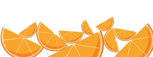 Orange fruit slice isolated on white background. vector