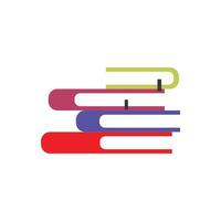 Stack of books, flat design isolated on white illustration vector
