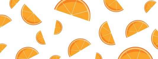 Orange fruit half of slice floating, isolated on white background. illustration vector
