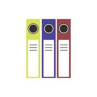 Document shelf set, flat design style illustration vector