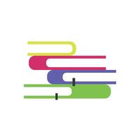 Stack of books, flat design isolated on white illustration vector