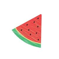 Sliced of watermelon sketch isolated on white background. illustration vector