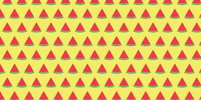 Watermelon slices yellow pattern. vector