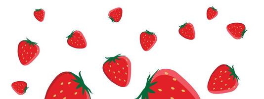 Flying swirl wave of Strawberry isolated on transparent background vector