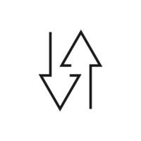 Arrow up and down . vector