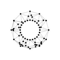 Futuristic modern circle line dots. illustration vector