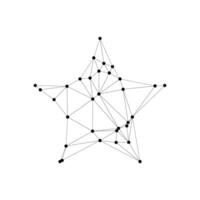 Star geometric triangle design vector