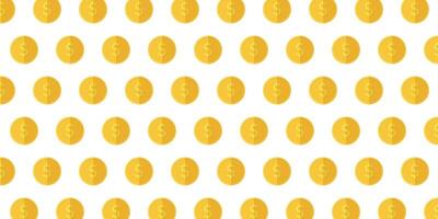 pattern with dollar coins . vector