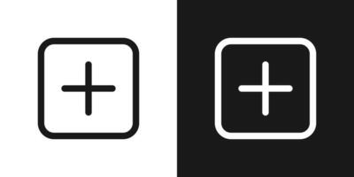 Add new post icon outline black and white set. illustrator vector