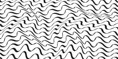 Abstract black wavy line background vector