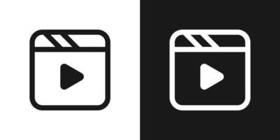reels outline icon symbol set. illustrator vector