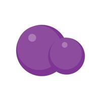 Fresh Grape fruit flat design isolated on white background . vector