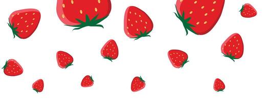 Falling swirl of Strawberry isolated on transparent background. illustration vector