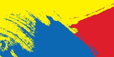 Primary colors background, blue, red, and yellow.Modern design colorful art with paint brush style. illustration. vector
