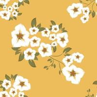 A yellow abstract tropics seamless pattern. Grunge palm trees silhouettes transparent texture background. The white warm Exotic illustration design vector