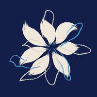 The flowers are outlined with bold, confident lines, which vary in thickness to add depth and movement to the design. The inner detailing of the petals is minimal vector