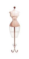 Sewing growth mannequin with a mesh bottom. vector