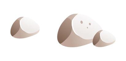 Illustration of simple light stones with highlights vector