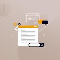 Simple multi-colored icons related to programming and communication on background, perfect for website, blog, graphic design, social media, UI, mobile app vector