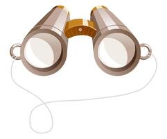 Illustration of a cartoon binoculars with a strap for attachment vector