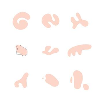 Simple hand drawn doodle shapes set. Elements for decoration and design. vector