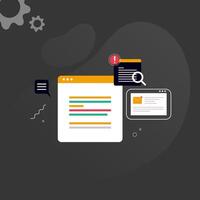 Simple multi-colored icons related to programming and communication on background, perfect for website, blog, graphic design, social media, UI, mobile app vector