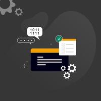 Simple multi-colored icons related to programming and communication on background, perfect for website, blog, graphic design, social media, UI, mobile app vector