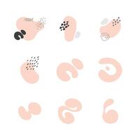 Simple hand drawn doodle shapes set. Elements for decoration and design. vector