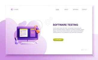 Programming concept, Programming concept, programmer eats fast food at the workplace. Developer programming web site landing page template. Developer programming web site vector
