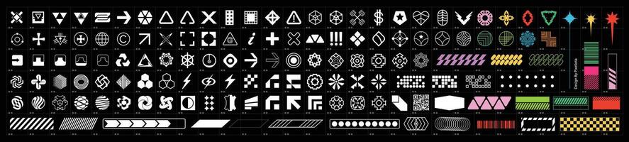 Design Elements, Abstract geometric and modern futuristic shapes, Suitable for posters, T-shirts, Banner, And Social Media Post V2 vector