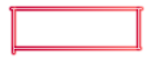 Neon red blank frame design element png