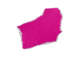 Pink ripped torn paper piece isolated on transparent background, paper design element png