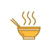 bowl icon design template elegant style vector