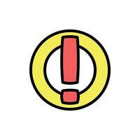 exclamation icon design template elegant style vector