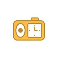 alarm clock icon design template elegant style vector