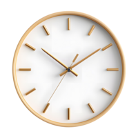 Modern wall clock with sleek design isolated on transparent background for contemporary decor png