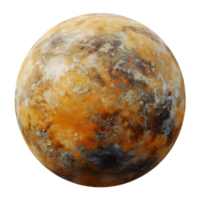 Realistic image of Mercury or a foreign planet isolated on transparent background with detailed surface png