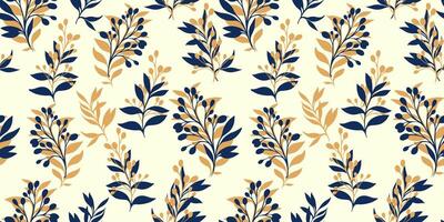 Simple tropical pattern with abstract shape branches leaves. hand drawing sketch. Creative unique floral stems seamless print on a light background. Design for fashion, fabric, textiles vector