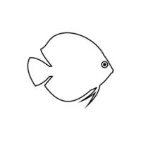 Fish icon . Aquarium illustration sign. Ocean symbol. Sea life logo. vector