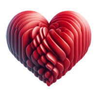 A 3D heart symbol background image features a vibrant, dimensional heart, often in red or pink hues, set against a contrasting backdrop. png