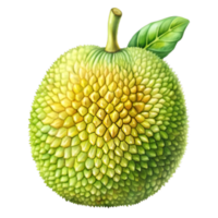 A water color jackfruit on transparent background png
