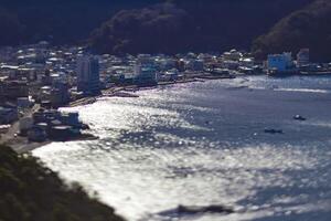 A high angle view of miniature port in Numazu Shizuoka photo