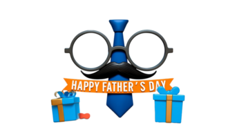 Fathers Day - 3D Render Written fathers day Isolated, Template Design png