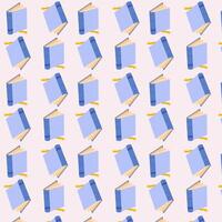Book seamless pattern or background. World book day vector